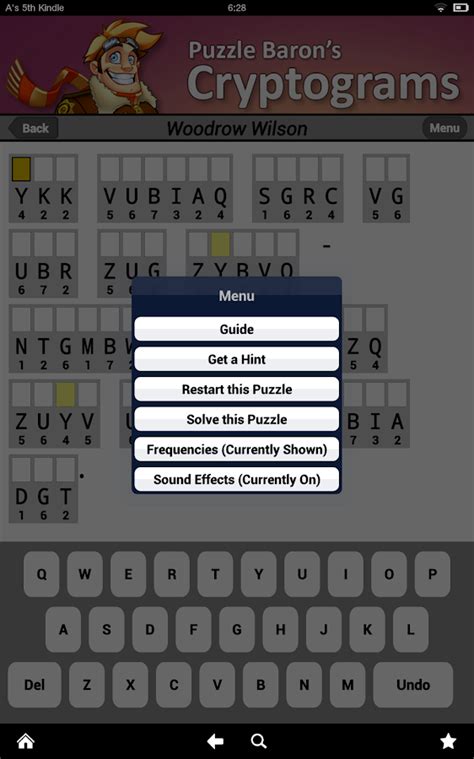 Puzzle Baron; Cryptograms; If this is your first visit, be sure to check out the FAQ by clicking the link above. You may have to register before you can post: click the register link above to proceed. To start viewing messages, select the forum that you want to visit from the selection below.